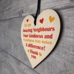 Thank You Gift For Neighbour Friendship Gift Wood Heart Birthday