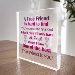 True Friend Gift For Birthday Christmas Plaque Best Friend 