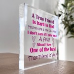 True Friend Gift For Birthday Christmas Plaque Best Friend 