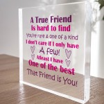 True Friend Gift For Birthday Christmas Plaque Best Friend 