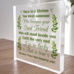 Friendship Freestanding Block Gift For Friend Best Friend