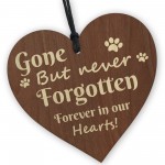 Pet Memorial Wooden Hanging Heart Dog Memorial Decoration