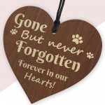 Pet Memorial Wooden Hanging Heart Dog Memorial Decoration