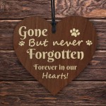 Pet Memorial Wooden Hanging Heart Dog Memorial Decoration