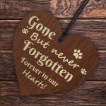 Pet Memorial Wooden Hanging Heart Dog Memorial Decoration