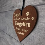 Pet Memorial Wooden Hanging Heart Dog Memorial Decoration