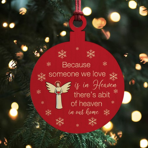 Remembrance Bauble Christmas Tree Decoration Wooden Plaque