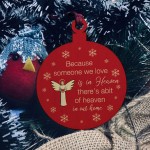 Remembrance Bauble Christmas Tree Decoration Wooden Plaque