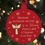 Remembrance Bauble Christmas Tree Decoration Wooden Plaque