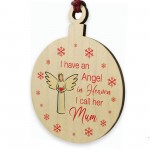 Remembrance Bauble Christmas Tree Decoration For Mum Plaque