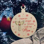 Remembrance Bauble Christmas Tree Decoration For Mum Plaque