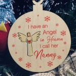 Remembrance Bauble Christmas Tree Decoration For Nanny