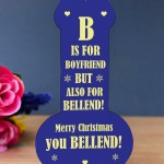 Boyfriend Gift For Christmas RUDE Wooden Plaque Funny Gift