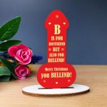 RUDE Boyfriend Gift For Christmas Wooden Plaque Funny Gift