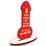 RUDE Boyfriend Gift For Christmas Wooden Plaque Funny Gift