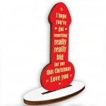 Funny RUDE Boyfriend Husband Gift For Christmas Wooden Plaque