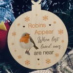 Remembrance Bauble Hanging Christmas Decoration Robins Appear