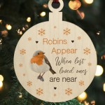 Remembrance Bauble Hanging Christmas Decoration Robins Appear