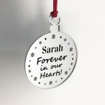 Personalised Memorial Christmas Bauble Forever In Our Hearts Mum