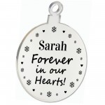 Personalised Memorial Christmas Bauble Forever In Our Hearts Mum