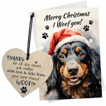 Christmas Card From Dog Dachshund Theme Card And Heart Gift