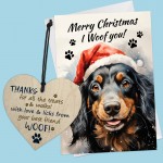 Christmas Card From Dog Dachshund Theme Card And Heart Gift