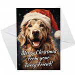 Funny Labrador Christmas Card and Wooden Heart From The Dog