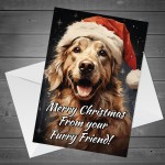 Funny Labrador Christmas Card and Wooden Heart From The Dog