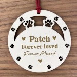 Pet Memorial Christmas Decoration Wood Engraved Bauble 