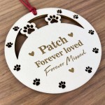 Pet Memorial Christmas Decoration Wood Engraved Bauble 