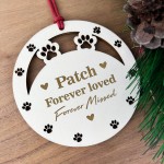 Pet Memorial Christmas Decoration Wood Engraved Bauble 