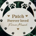 Pet Memorial Christmas Decoration Wood Engraved Bauble 