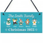 Personalised Christmas Decoration For Family Christmas Sign