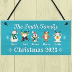 Personalised Christmas Decoration For Family Christmas Sign