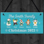 Personalised Christmas Decoration For Family Christmas Sign