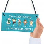 Personalised Christmas Decoration For Family Christmas Sign