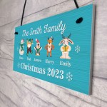 Personalised Christmas Decoration For Family Christmas Sign