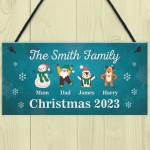 Christmas Decoration For Family Personalised Christmas Sign