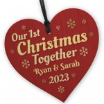 Personalised Our 1st Christmas Together Tree Decoration