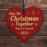 Personalised Our 1st Christmas Together Tree Decoration