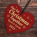 Personalised Our 1st Christmas Together Tree Decoration