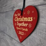 Personalised Our 1st Christmas Together Tree Decoration