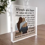 Best Friend Gift For Birthday Christmas Poem Acrylic Block