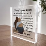 Best Friend Gift For Birthday Christmas Poem Acrylic Block