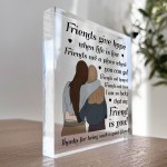 Best Friend Gift For Birthday Christmas Poem Acrylic Block