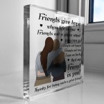 Best Friend Gift For Birthday Christmas Poem Acrylic Block