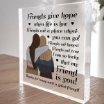 Best Friend Gift For Birthday Christmas Poem Acrylic Block