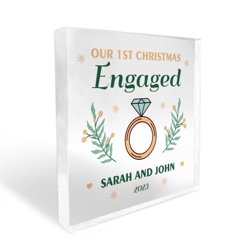 First Christmas ENGAGED Gift Personalised Gift For Couple