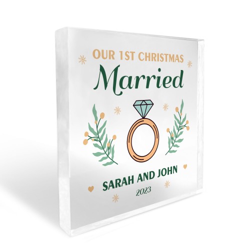 First Christmas MARRIED Gift Personalised Gift For Couple