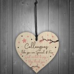 Colleague Gifts For Christmas 4 Pack of Wooden Hearts